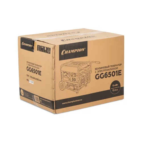 Генератор бензиновый Champion GG6501E+ATS c автозапуском, 5 кВт