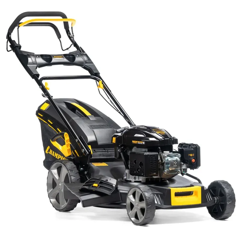 Газонокосилка CHAMPION LM5644 (PRO 4,4кВт самоходная 555мм 65л 25-75мм 1рычаг/6, 41кг 4в1)