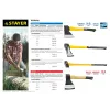 STAYER FIBERGLASS, 3000/3800 г, 900 мм, тяжелый кованый колун, Professional (20624-30)