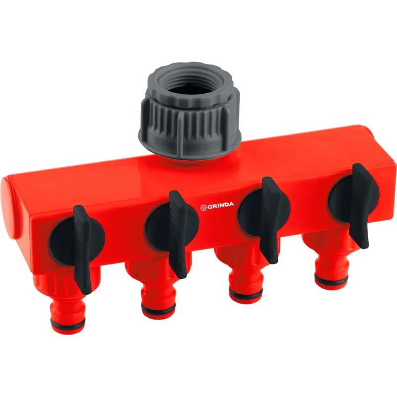 GRINDA GS-4, 3/4″-1″, четырехканальный, с внутренней резьбой, поливочный распределитель (8-426314)