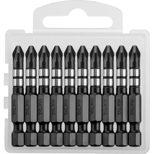 KRAFTOOL Impact PZ2, 50 мм, 10 шт, ударные биты (26193-2-50-S10)