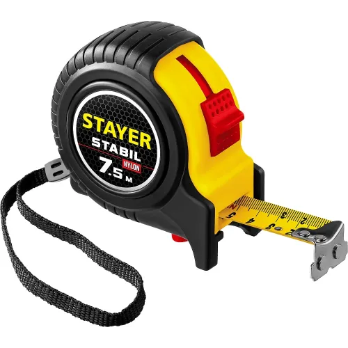 STAYER Stabil, 7.5 м х 25 мм, рулетка, Professional (34131-075)