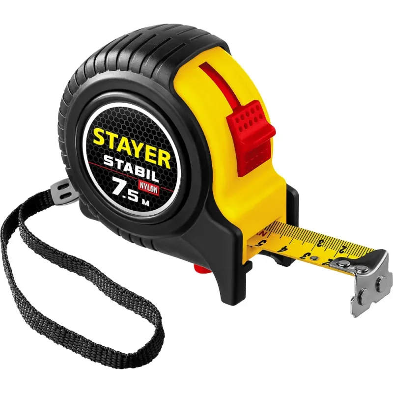 STAYER Stabil, 7.5 м х 25 мм, рулетка, Professional (34131-075)