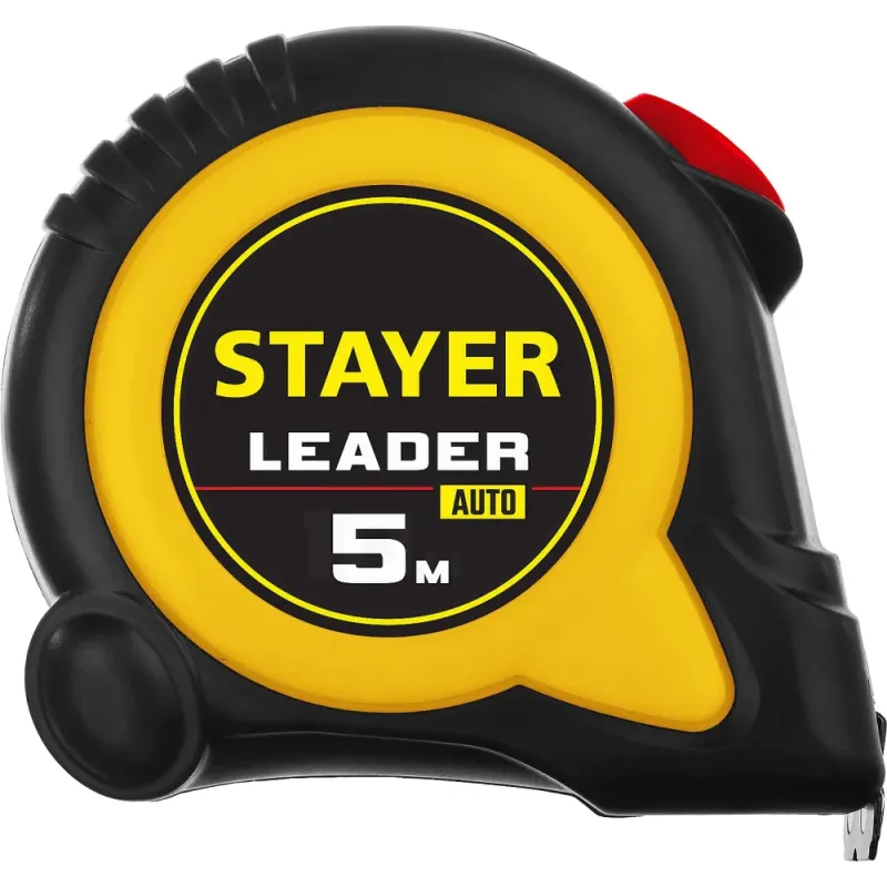 STAYER Leader, 5 м х 19 мм, рулетка с автостопом, Professional (3402-05-19)