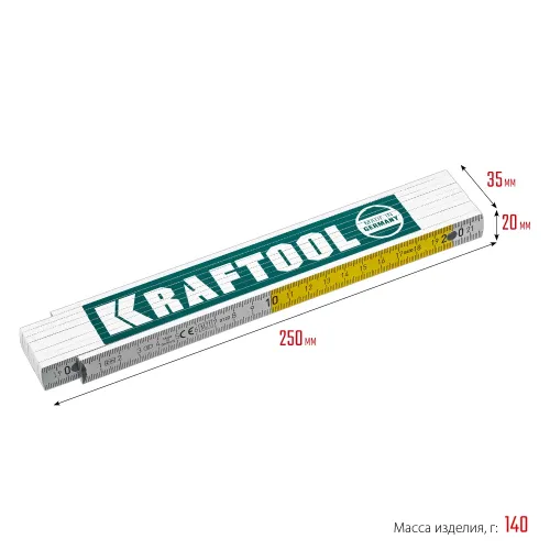 KRAFTOOL PRO-90, 2 м, профессиональный складной деревянный метр (34726)