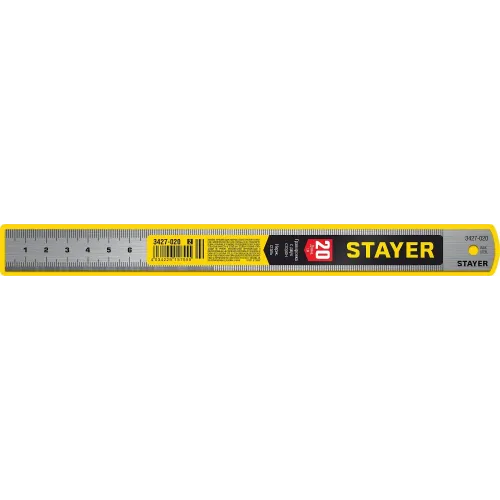 STAYER длина 0.2 м, нержавеющая линейка, Professional (3427-020)