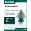 KRAFTOOL VS DIAMOND d 2-38 мм, М14, Вакуумная алмазная фреза конусная (29812-02-38)