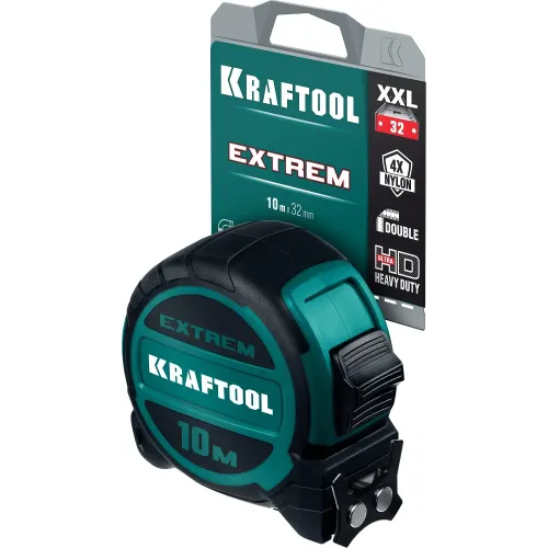 KRAFTOOL Extrem, 10 м х 32 мм, рулетка со сверх широким полотном (34127-10)