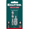 KRAFTOOL (штуцер ″елочка″, 10 мм - рапид муфта) + (рапид штуцер-штуцер ″елочка″, 10 мм) + (обжимные хомуты 2 шт), набор (06599-10-H)