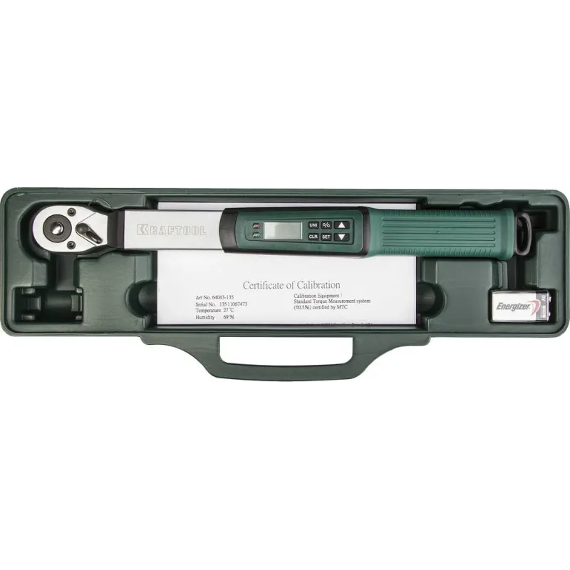 KRAFTOOL DIGITAL, 3/8″, 10 - 135 Н·м, динамометрический ключ (64043-135)