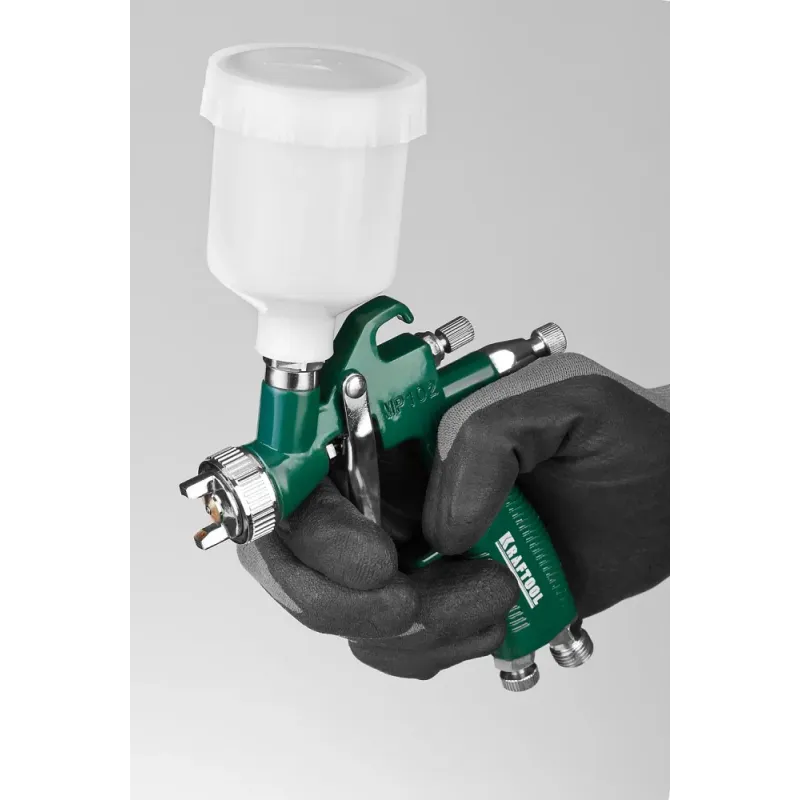 KRAFTOOL AIRKRAFT MINI, HVLP, 1 мм, пневматический краскопульт с верхним бачком (06565-1.0)