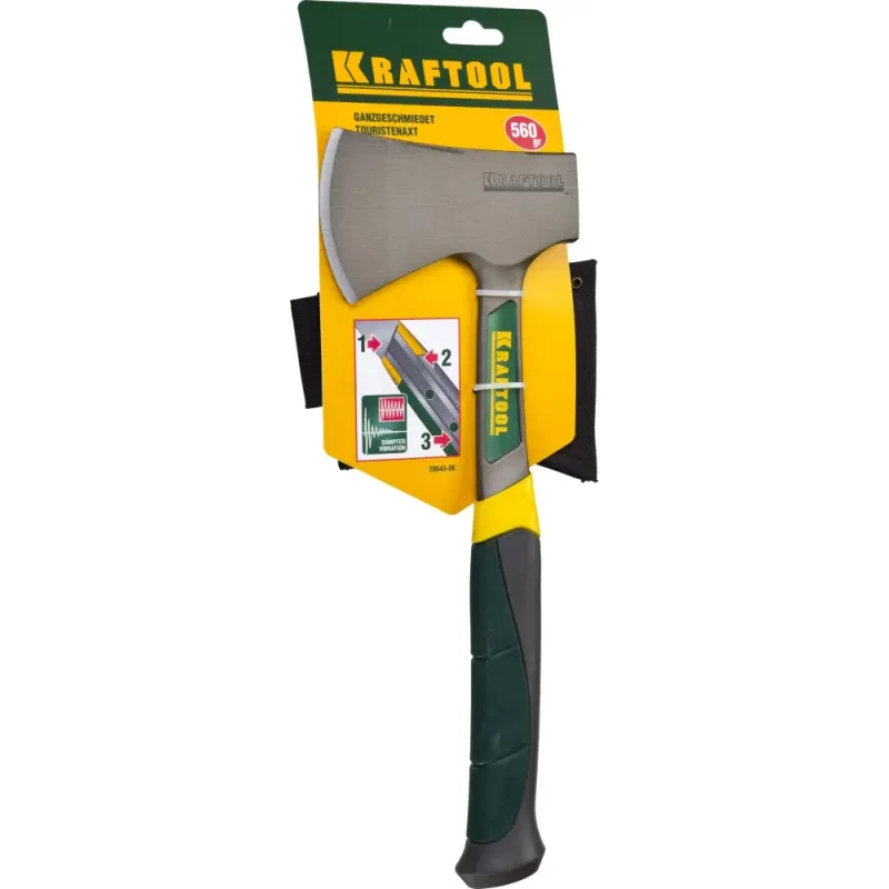 KRAFTOOL Extrem 600/850 г, 340 мм, Туристический цельнокованый топор (20645-06)