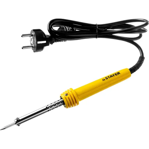 STAYER MAXTerm, 40 Вт, конус, электропаяльник с пластиковой рукояткой (55305-40)