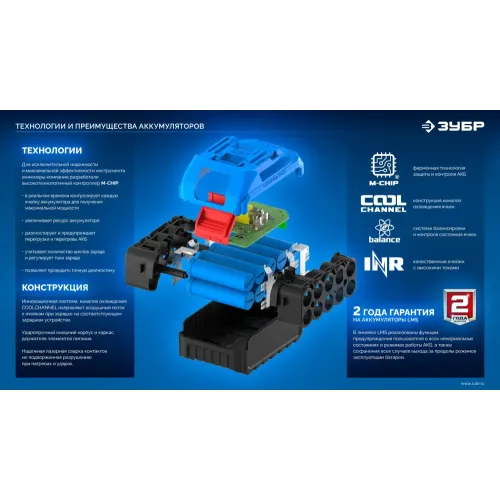 ЗУБР Turbo CHARGE, 20 В, 1 порт, 1 х 6 А, зарядное устройство для LMS АКБ, ПРОФЕССИОНАЛ (TC-20-1)