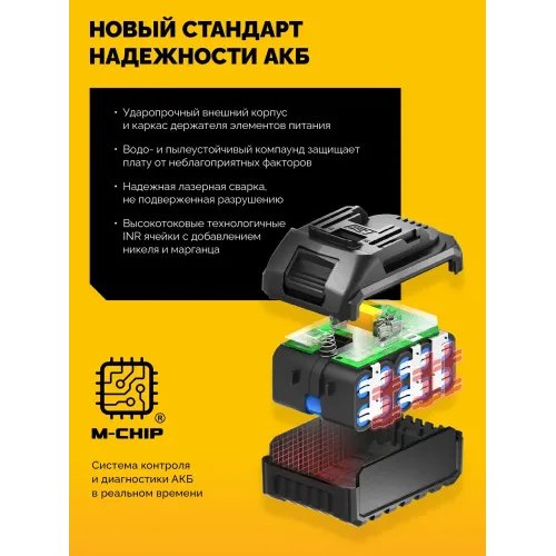 STEHER 20 В, 180 Н·м, без АКБ (LMS), бесщеточный ударный винтоверт (CSB-180)