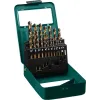 KRAFTOOL COBALT-8, 19 шт, (1-10 мм), сталь М42, HSS-Co(8%), набор сверл по металлу (29656-H19)
