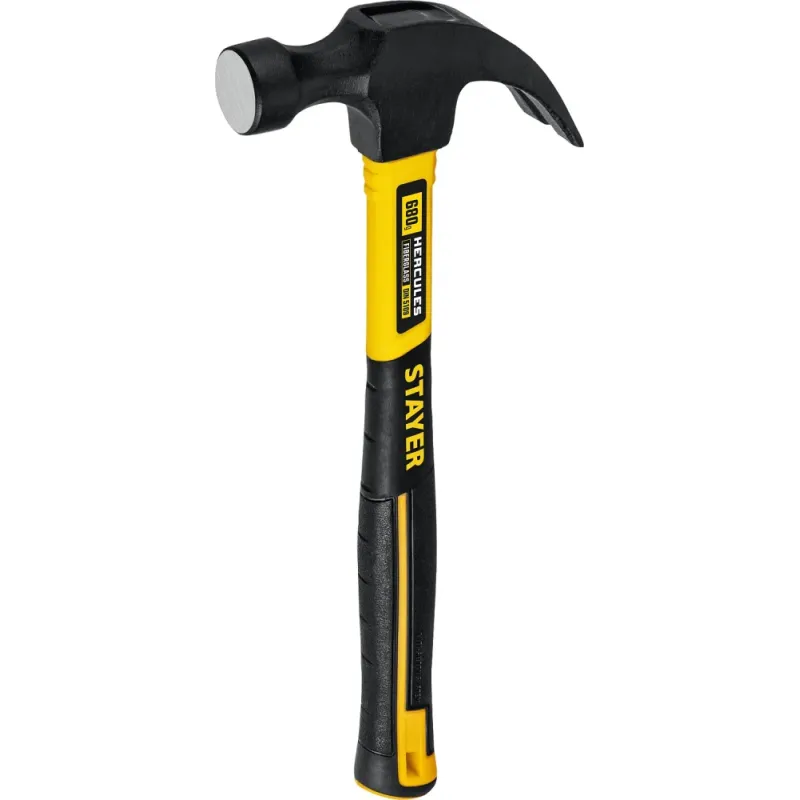 STAYER Fiberglass, 680 г, с фиберглассовой рукояткой, столярный молоток-гвоздодёр, Professional (2026)