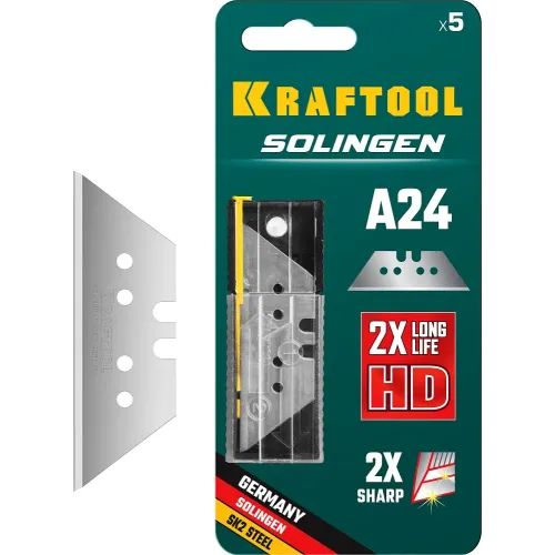 KRAFTOOL Solingen-А24, 5 шт, трапециевидные лезвия (09625-S5)