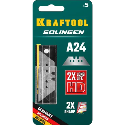 KRAFTOOL Solingen-А24, 5 шт, трапециевидные лезвия (09625-S5)