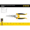 STAYER COBRA, 200 мм, Универсальные технические ножницы, Professional (23227)