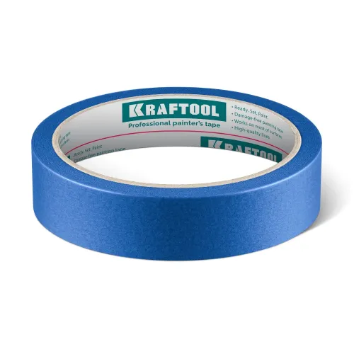 KRAFTOOL #100 Perfect 25 мм х 30 м, для гладких и шероховатых поверхностей, малярная лента (12101-25)