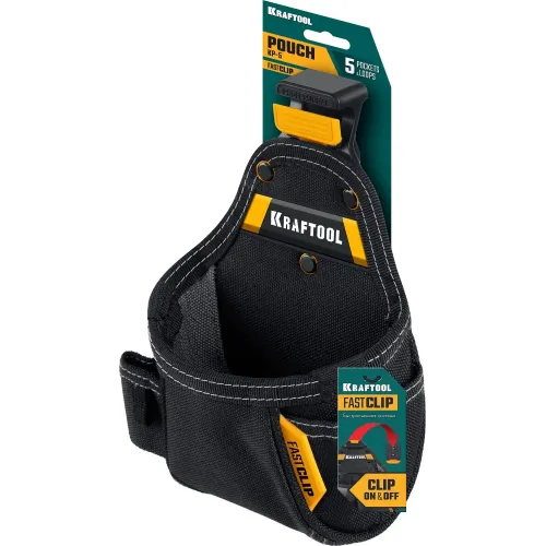 KRAFTOOL KP-5 поясная сумка с быстросъёмным креплением FastClip, 150 х 190 мм (38778)