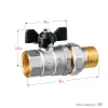 ЗУБР d 3/4″, ручка ″бабочка″, ″мама-папа″, полнопроходной шаровой кран с накидной гайкой (51321-3/4)