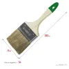 STAYER LASUR, 75 мм, 3″, смешанная щетина, деревянная ручка, для высокотекучих ЛКМ, плоская кисть (01031-75)