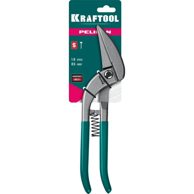 KRAFTOOL Pelikan 300 мм цельнокованые ножницы по металлу (23008-30)