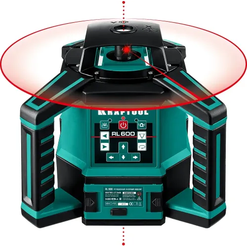 KRAFTOOL RL600, 600 м, ротационный лазерный нивелир (34600)