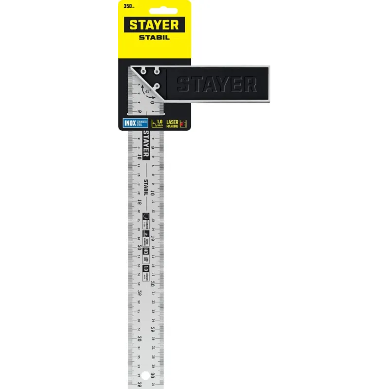 STAYER 350 мм, столярный угольник, Professional (3431-35)