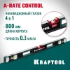 KRAFTOOL A-RATE CONTROL, 800 мм, точность 0.3 мм/м, с инновационным зеркальным глазком, сверхпрочный уровень (34986-80)