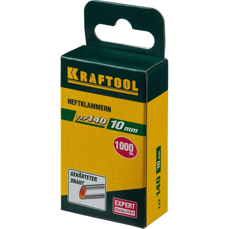 KRAFTOOL скобы тип 140 (G/11/57), 10 мм, калибр 20GA. 1000 шт (31680-10)