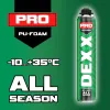 DEXX PRO, 750 мл, пистолетная, всесезонная, выход до 30 л, монтажная пена (41126)