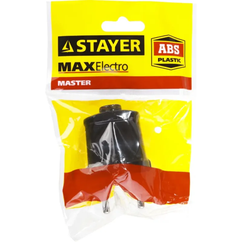 STAYER MAXElectro, черная 6 А/220 В, 1300 Вт, прямая вилка (55150-B)