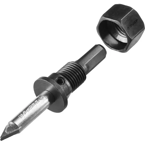 ЗУБР 38 мм, L 25 мм, карбид вольфрама, коронка-чашка с державкой и сверлом, Профессионал (33360-038)
