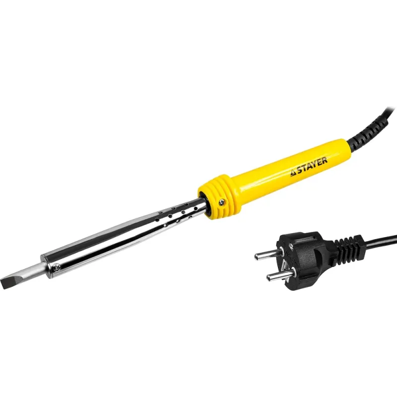STAYER MAXTerm, 100 Вт, клин, электропаяльник с пластиковой рукояткой (55305-100)