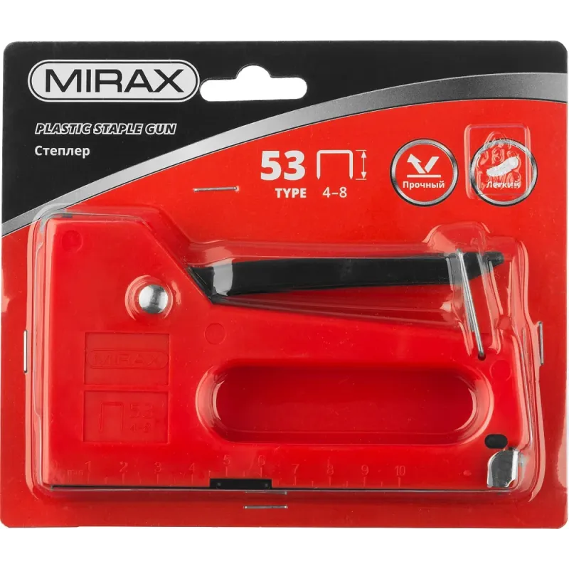MIRAX PL-53, тип 53 (A/10/JT21) 23GA (4 - 8 мм), пластиковый степлер (3142)