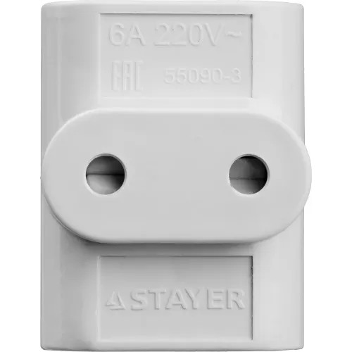 STAYER MAXElectro, 3 гнезда, 6 А/220 В, сетевой разветвитель (55090-3)