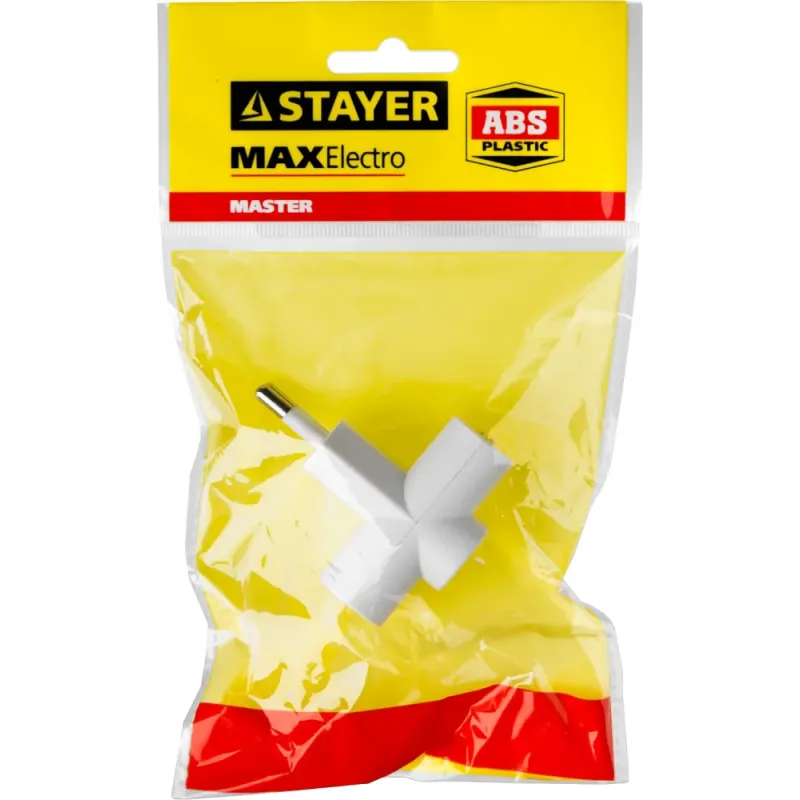 STAYER MAXElectro, 3 гнезда, 6 А/220 В, сетевой разветвитель (55090-3)