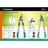 GRINDA F-900T, 650 - 900 мм, кованые лезвия, алюминиевые ручки, телескопический, плоскостной сучкорез, PROLine (424510)