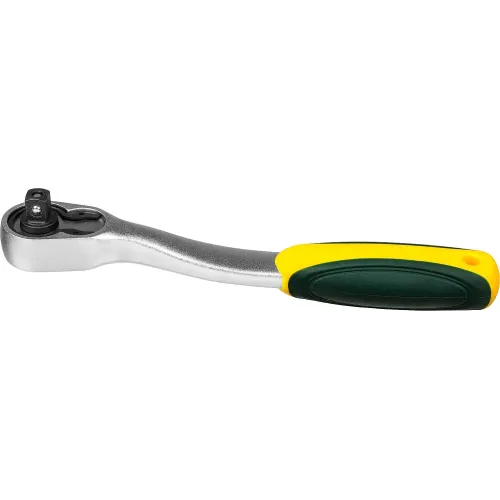 KRAFTOOL 1/4″, 72 зубца, изогнутая трещотка для торцовых головок, Pro (27795-1/4)
