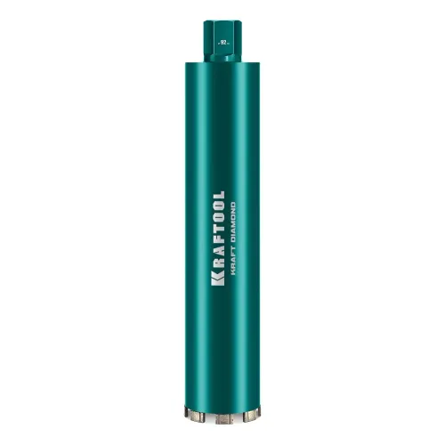 KRAFTOOL DIAMOND 92 мм (450 мм, 1 1/4″, лазерная сварка, сухое сверление с микроударом), алмазная коронка по железобетону (29825-092)
