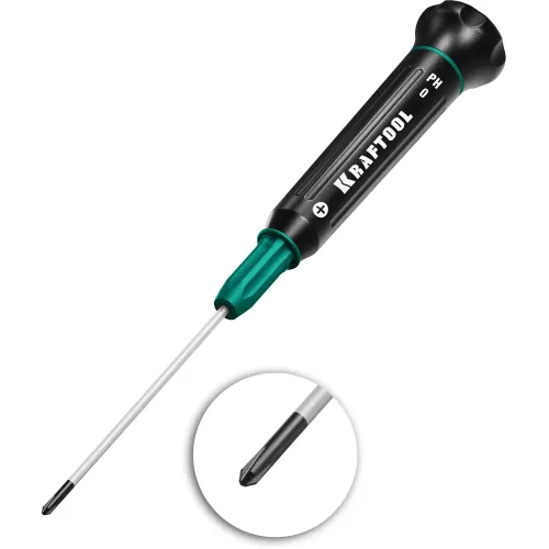 KRAFTOOL Precision PH0, отвертка для точных работ (25682-0)