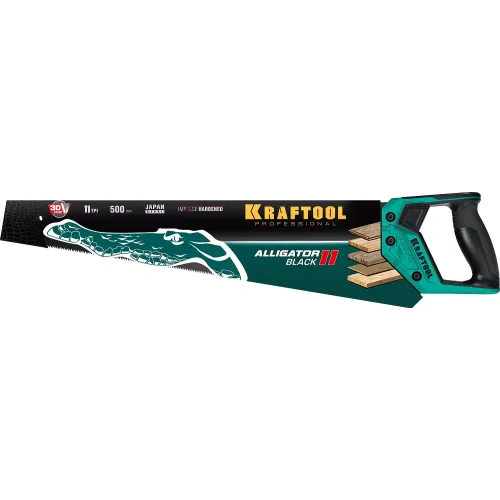 KRAFTOOL Alligator Black 11, 500 мм, ножовка для точного реза (15205-50)