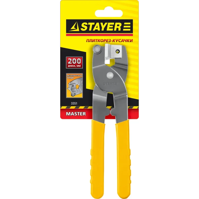 STAYER 200 мм, металлический, карбид вольфрама, плиткорез-кусачки (3351)