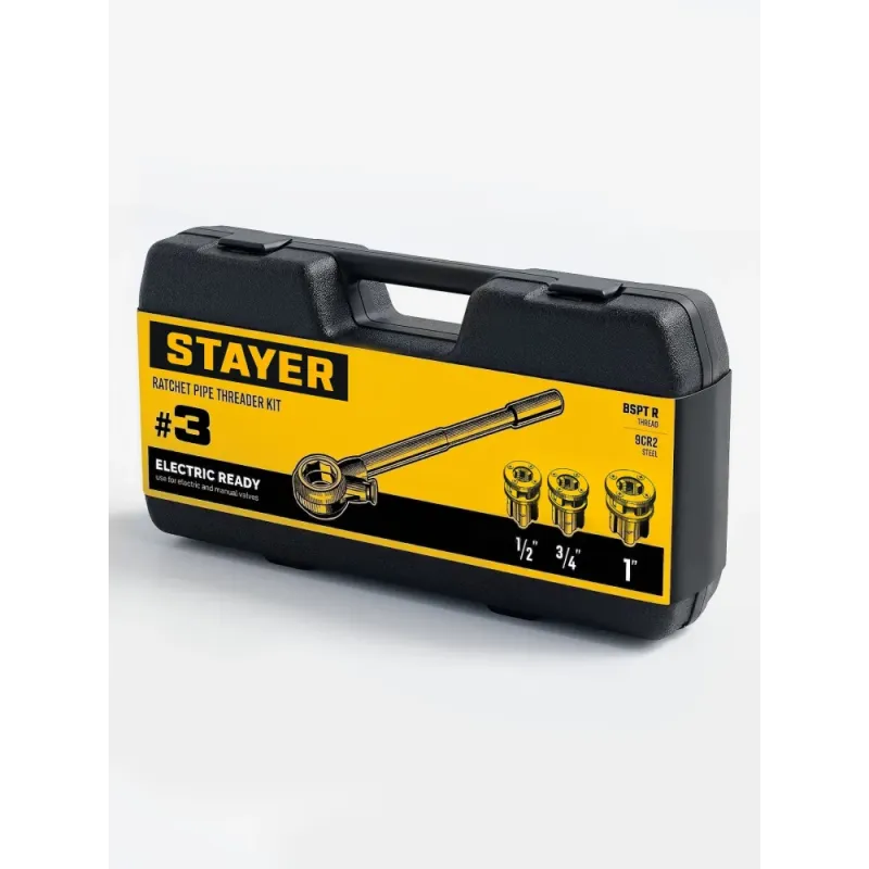 STAYER набор клуппов с трещоткой №3, Professional (28260-H3)