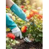 GRINDA ROSE, M (8), кожаные садовые перчатки для колючих кустарников с увеличенной крагой, усиленная ладонь и кончики пальцев, PRO Line (11304-M)