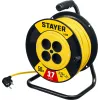 STAYER S-225, ПВС, 2 х 2.5 мм2, 50 м, 3750 Вт, силовой удлинитель на катушке (55070-50)