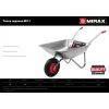 MIRAX MX-1, 65 л, 90 кг, одноколесная, оцинкованная сталь, садовая тачка (39900)